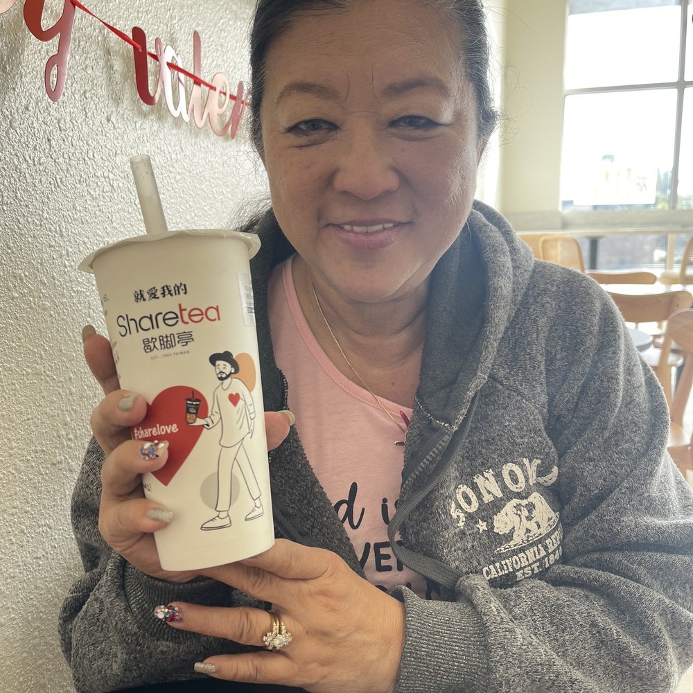 Sharetea - Sweetheart and her taro ice blended with pudding drink. - Bubble Tea Near Me - Rialto, California Sharetea - Sweetheart and her taro ice blended with pudding drink. - Bubble Tea Near Me - Rialto, California