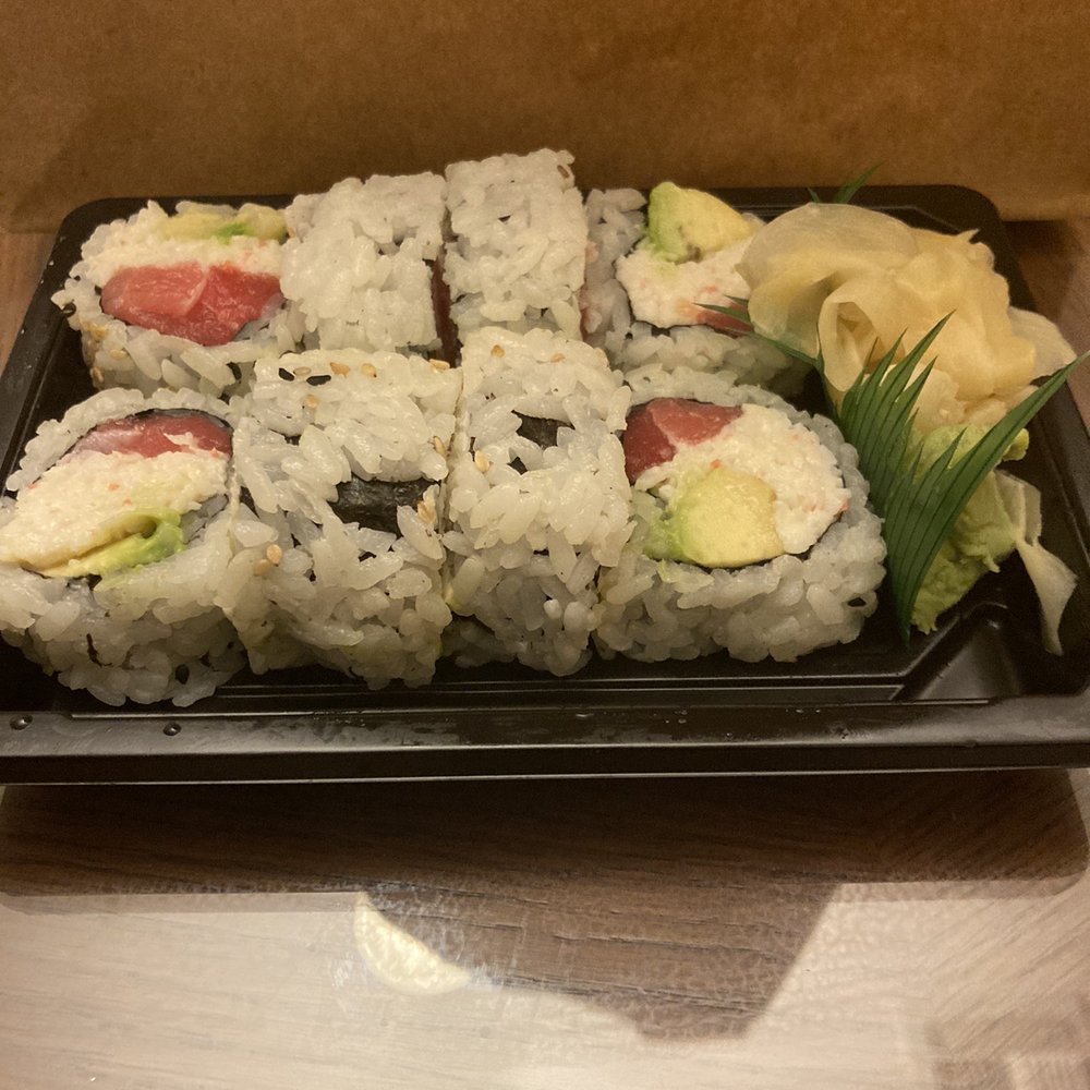 Tuna Avocado Roll, add snow crab. (Metairie Roll at other sushi places.) Tuna Avocado Roll, add snow crab. (Metairie Roll at other sushi places.)