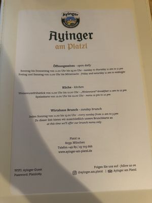 Menu photo 2 Wirtshaus Ayingers Munich, BY