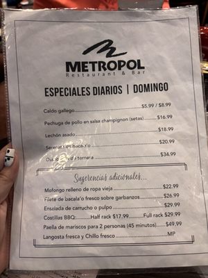Menu photo 4 Metropol Restaurant Carolina, PR Menu photo 4 Metropol Restaurant Carolina, PR