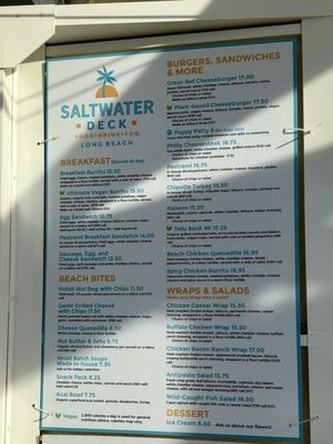 Menu photo 6 Saltwater Deck Long Beach, CA