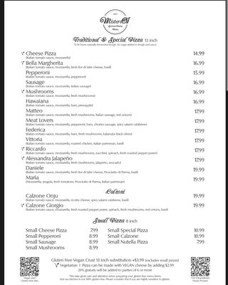 Menu photo 4 Mister O1 Extraordinary Pizza - Pinecrest Pinecrest, FL Menu photo 4 Mister O1 Extraordinary Pizza - Pinecrest Pinecrest, FL