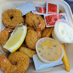 Prawns and fries