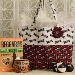 One Park Place Designs - Pet Lover Tote Bag-fill with treats-or all by its self-make a "Paw-fect" gift.