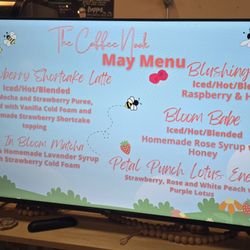 The Coffee Nook - May menu