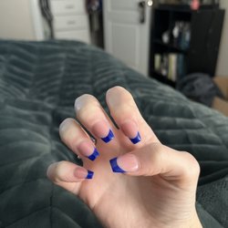 TL Nails and Spa II - Blue tips are also acrylic powder*
