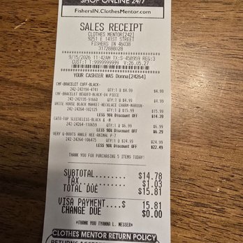 Clothes Mentor Fishers, IN - I just spent $15.81 for five items. I did pretty well. - Women's Clothing Near Me - Fishers, Indiana