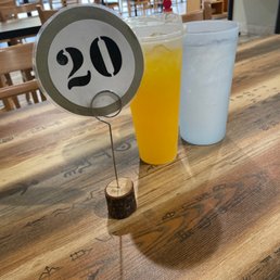 Peach lemonade. Waiting on General Tso's Chicken