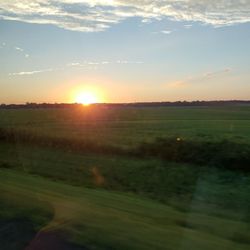 Mayo Park - Sunset riding down the road to the lake