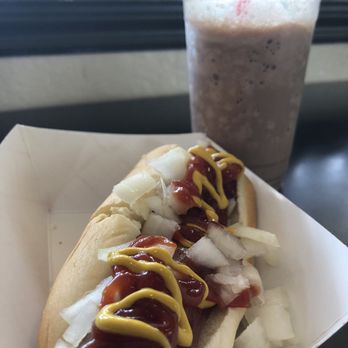 The Sweet Spot - Hot dog and a chocolate milkshake - American Near Me - McKinleyville, California The Sweet Spot - Hot dog and a chocolate milkshake - American Near Me - McKinleyville, California