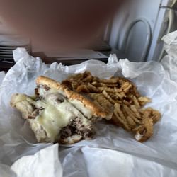 Caruso's Pizza - dried cold fries Cold and no peppers and undipped italian beef cold