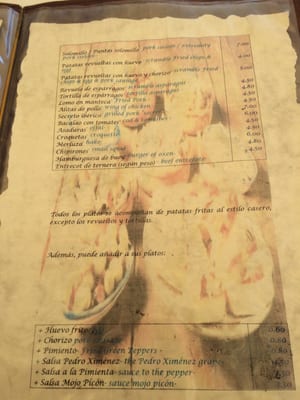 Menu photo 2 El Castillejo Antequera, MA