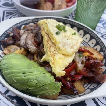 Heirloom Kitchen - Breakfast skillet and green y toast sold separately - Burgers Near Me - Stockton, California