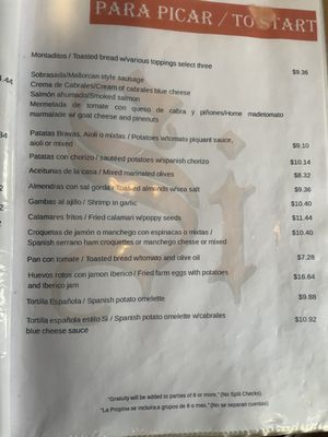 Menu photo 7 Si Tapas Dallas, TX