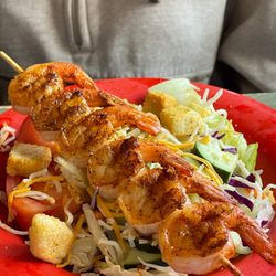 Shuckums Oyster Pub & Seafood Grill - Shrimp and salad (not sure what it was called)