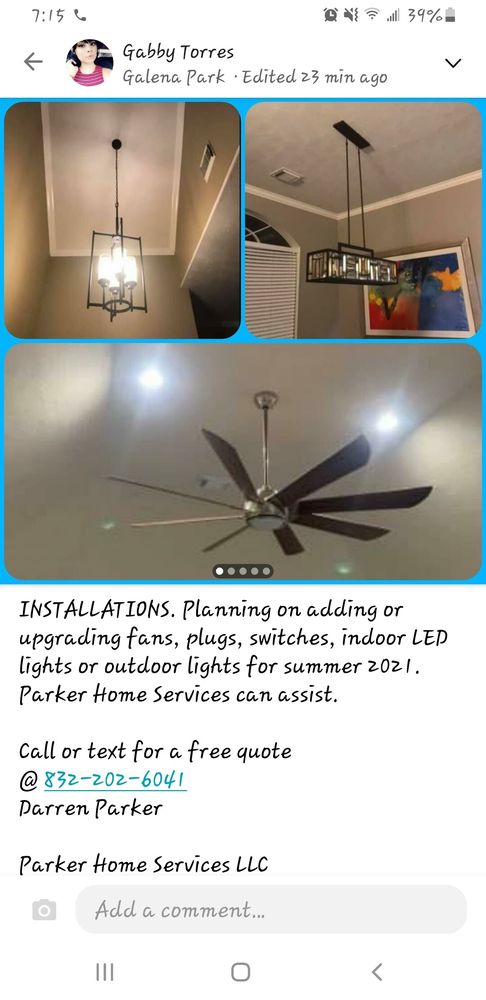 Slide of Parker Home Services