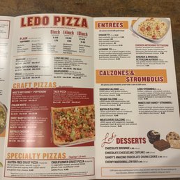 Pizza and Stromboli menu Pizza and Stromboli menu