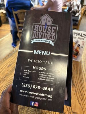 Menu photo 7 House Divided Bottle & Taps greensboro, NC