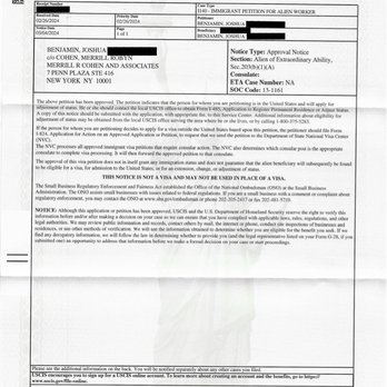 Merrill Cohen & Associates - EB-1A I-140 approved in 7 days (no RFE)! - Immigration Law Near Me - New York, New York Merrill Cohen & Associates - EB-1A I-140 approved in 7 days (no RFE)! - Immigration Law Near Me - New York, New York