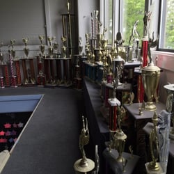 All Star Gymnastics - Just some of the many trophies won by our wonderful all star teams!