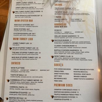 Wow Turkey - Menu - Seafood Near Me - New Orleans, Louisiana Wow Turkey - Menu - Seafood Near Me - New Orleans, Louisiana