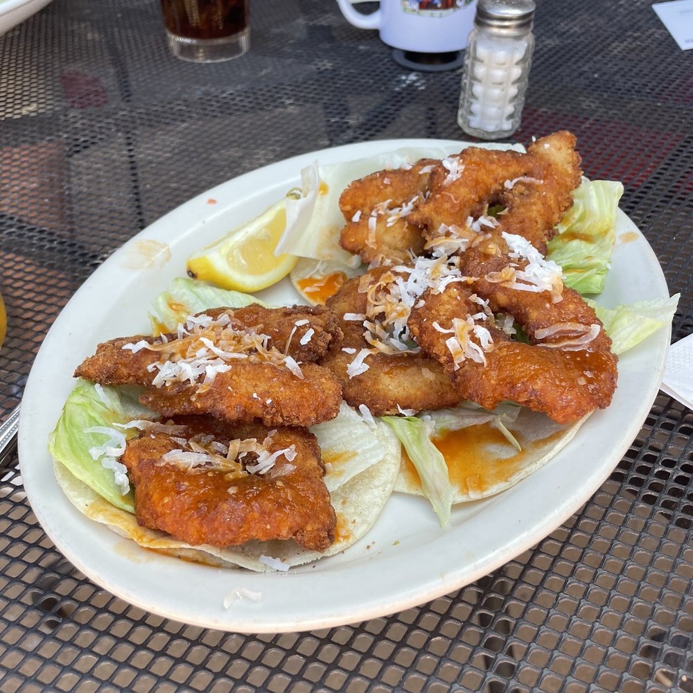Coconut shrimp tacos