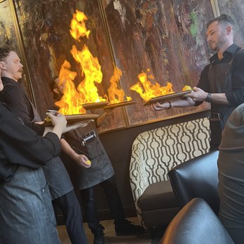 Kefi - Lighting our saganaki - Mediterranean Near Me - Knoxville, Tennessee