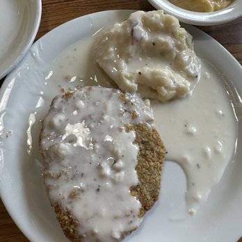 Denny's - Chicken fried steak with tasteless watery lumpy Gravy. No Salt or pepper was added by whom ever made this. - American Near Me - Las Vegas, Nevada