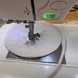 Luke's Sewing Centers - Beginning of rope bowl