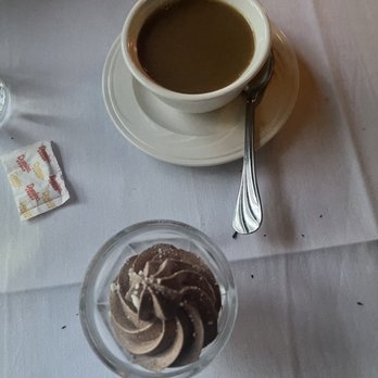 Cafe Lafayette Dinner Train - Coffee and "dessert" aka chocolate mouse 1/5 - New American Near Me - Lincoln, New Hampshire
