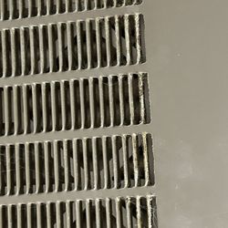 Potawatomi Inn - Rusty, dirty, and what I hope wasn't mold, but probably is, on the HVAC system.