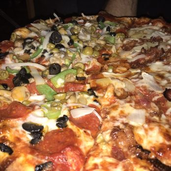 Mama Mia's - Create your own pizza half mamas half bacon, pineapple and onion - Pizza Near Me - Redford, Michigan