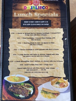 Menu photo 4 Sol de Jalisco - Gen Bruce Temple, TX Menu photo 4 Sol de Jalisco - Gen Bruce Temple, TX