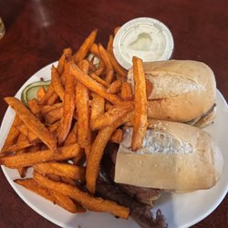 Bambino's Sports Grill - Big unit with sweet potato fries