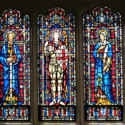 St. Michael's Episcopal Church - St. Michael's stained glass window designed by Ralph Adams Cram in 1916.
