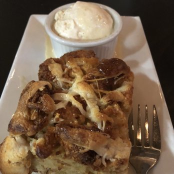 Cork & Cleaver - While chocolate bread pudding with a scoop of vanilla ice cream. - Gastropubs Near Me - Montgomery, Alabama Cork & Cleaver - While chocolate bread pudding with a scoop of vanilla ice cream. - Gastropubs Near Me - Montgomery, Alabama