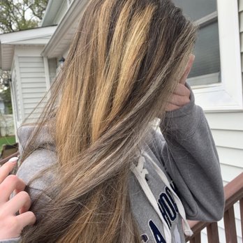Philip Michael Salon - Tiffany's damaged balayage - Hair Salons Near Me - Seaford, New York Philip Michael Salon - Tiffany's damaged balayage - Hair Salons Near Me - Seaford, New York