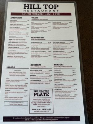 Menu photo 4 Hill Top Diner Canandaigua, NY Menu photo 4 Hill Top Diner Canandaigua, NY