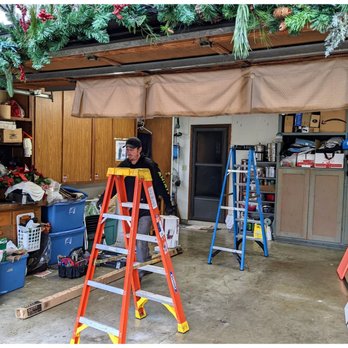 B&C Industries - Brandon preps to install the garage door opener. - Garage Door Services Near Me - Cornelius, Oregon