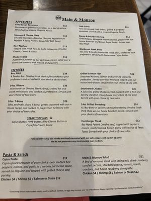 Menu photo 3 Main & Monroe Lexington, TN