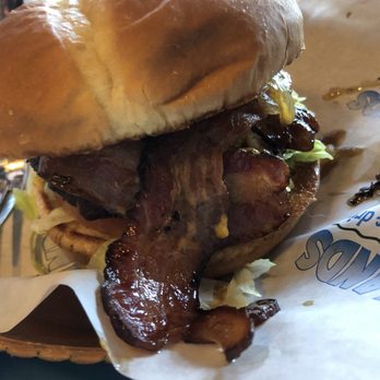 Islands Restaurant - Burger with bacon. - Burgers Near Me - Seal Beach, California
