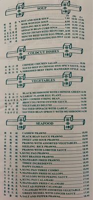 Menu photo 6 Shan Shan Low Restaurant Concord, CA