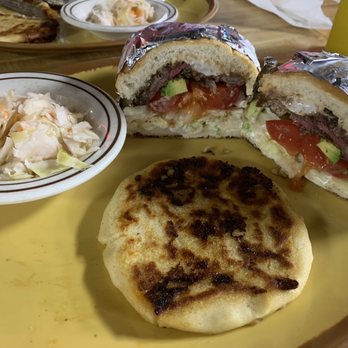 Los Ranchos Latinos - Milanesa torta and a chicharron pupusa, amazing - Mexican Near Me - Norcross, Georgia Los Ranchos Latinos - Milanesa torta and a chicharron pupusa, amazing - Mexican Near Me - Norcross, Georgia