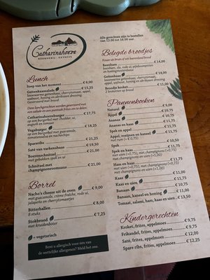 Menu photo 2 Catharinahoeve Den Burg, NH Menu photo 2 Catharinahoeve Den Burg, NH