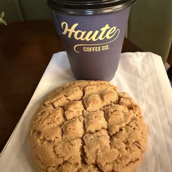Haute Coffee - first time at Haute Coffee .  I had the Salted Praline coffee with oat milk and a warm peanut butter cookie which was recommended by Ajla. - Coffee & Tea Near Me - Elk Grove, California