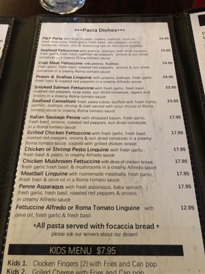 Menu photo 7 P&P Steak and pasta Prince Rupert, BC