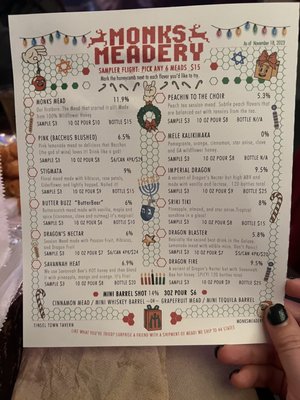 Menu photo 3 Monks Meadery Atlanta, GA