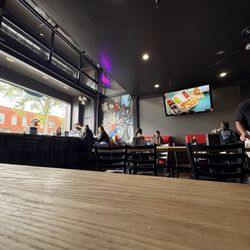 Smash Burger Bar - Dining room open to he outside walkway.