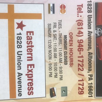 Eastern Express - Hours - Chinese Near Me - Altoona, Pennsylvania Eastern Express - Hours - Chinese Near Me - Altoona, Pennsylvania