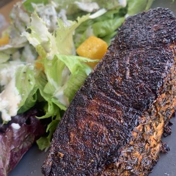 Roe Seafood Restaurant - Blackened salmon with Caesar salad - Seafood Near Me - Long Beach, California Roe Seafood Restaurant - Blackened salmon with Caesar salad - Seafood Near Me - Long Beach, California